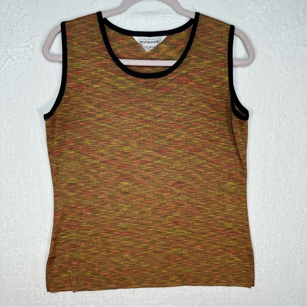 Exclusively Misook Camisole Tank‎ Top Womens sz M Orange Heather Gypsy Core